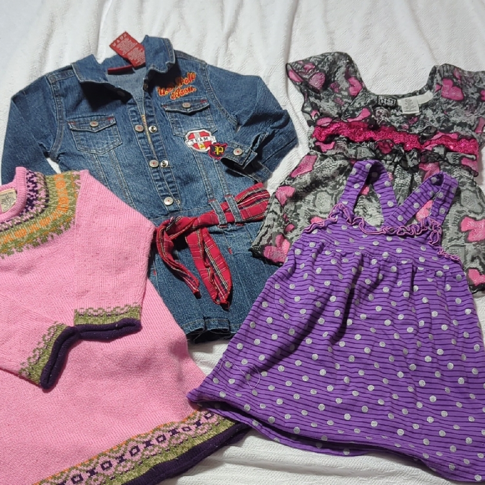 Children's Clothing Bundle - Denim, Pink, Purple